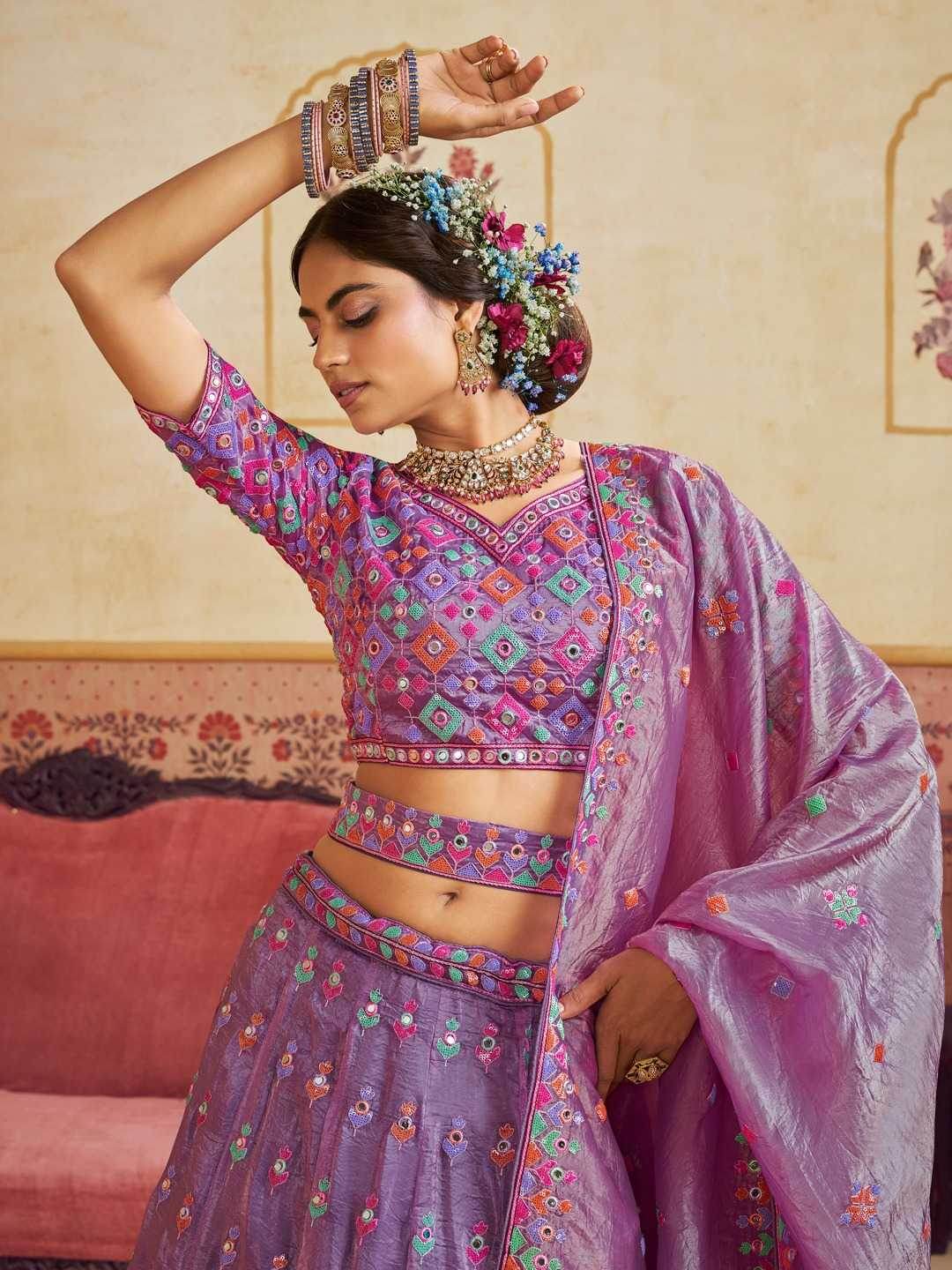 Organza Embroidered Lehenga - MYLUXURY LANE ENTERPRISE